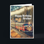 Tarjeta Vintage Art Deco Train Brother<br><div class="desc">"Arte generado por IA con dirección de diseño por Susang6"</div>