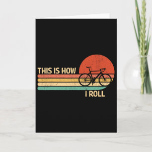 Tarjeta Vintage Así es como ruedo bicicleta de montaña