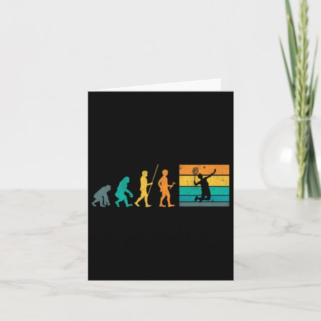 Tarjeta Vintage Badminton Evolution Shuttle Retro Badminto (Anverso)