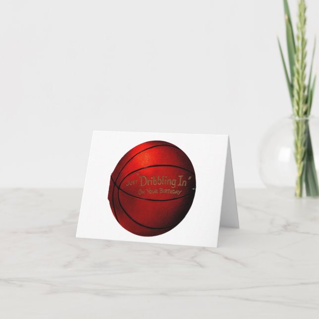 Tarjeta Vintage Basketball Birday (Anverso)