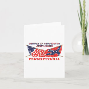Tarjeta Vintage Batalla Estadounidense De Guerra Civil En 