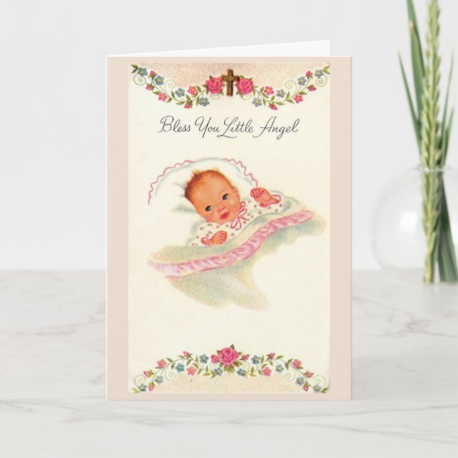 Tarjeta Vintage - Bendito Ángel, (Anverso)