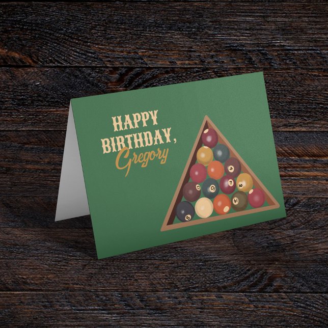 Tarjeta Vintage Billiard Balls Personalizado Mesa de billa (Subido por el creador)