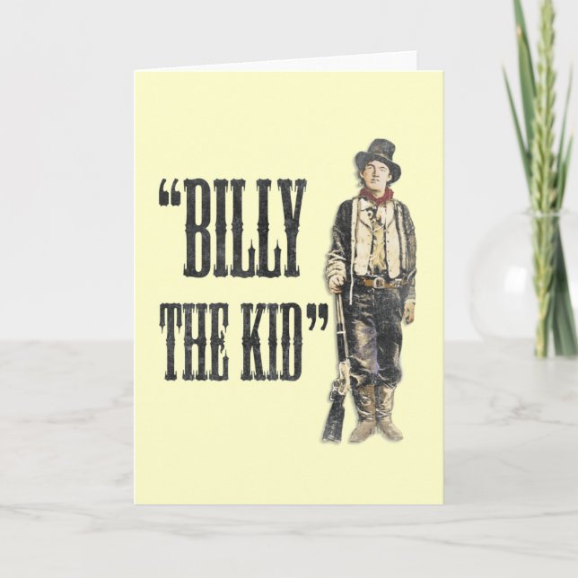 Tarjeta Vintage Billy the Kid (Anverso)