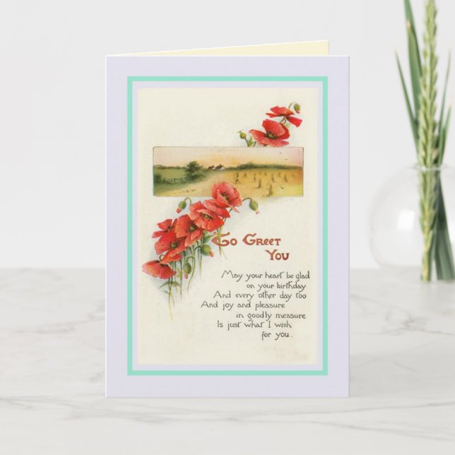 Tarjeta Vintage Birthday (Anverso)