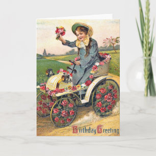 Tarjeta Vintage Birthday Greeting