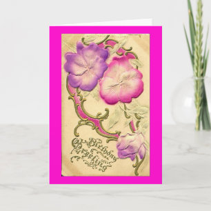 Tarjeta Vintage Birthday Greeting