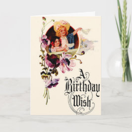 Tarjeta Vintage Birthday Wish Card