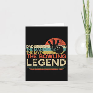 Tarjeta Vintage Bowling Dad El Hombre El Mito La Leyenda B