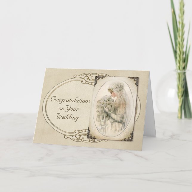 Tarjeta Vintage Bride (Anverso)