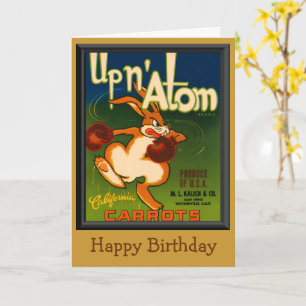 Tarjeta Vintage California Carrots Ad Birthday