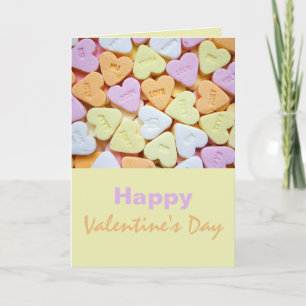 Tarjeta Vintage Candy Hearts Valentine