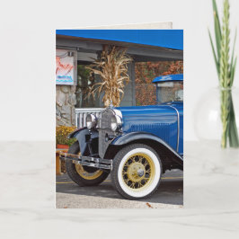 Tarjeta Vintage Car Birday
