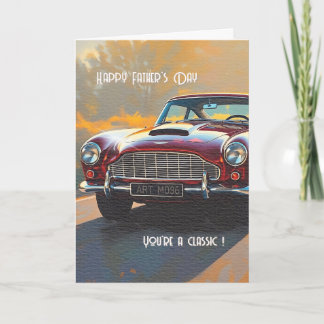 Tarjeta Vintage Car Father's Day Card