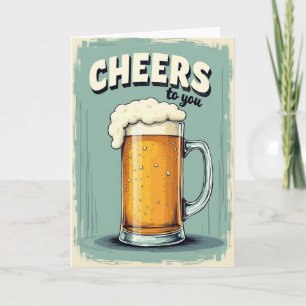 Tarjeta Vintage Cheers Para Papá