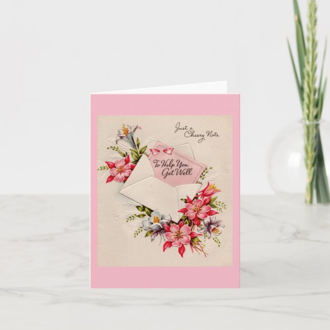 Tarjeta Vintage Cheery se pone bien (Anverso)
