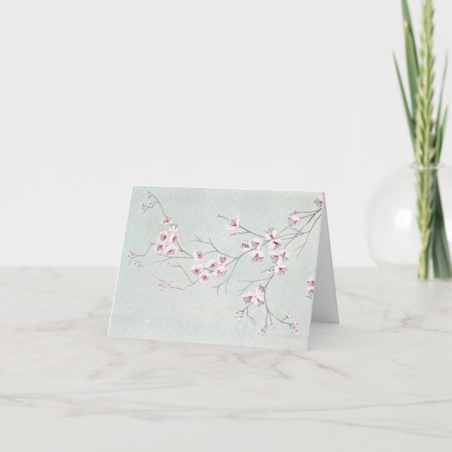 Tarjeta Vintage Cherry Blossom (Anverso)