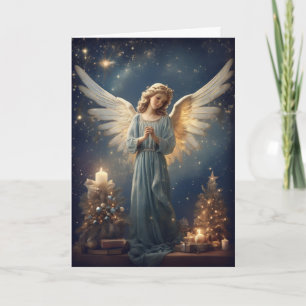 Tarjeta Vintage Christmas Angel Personalizado Textos