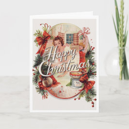 Tarjeta Vintage christmas card
