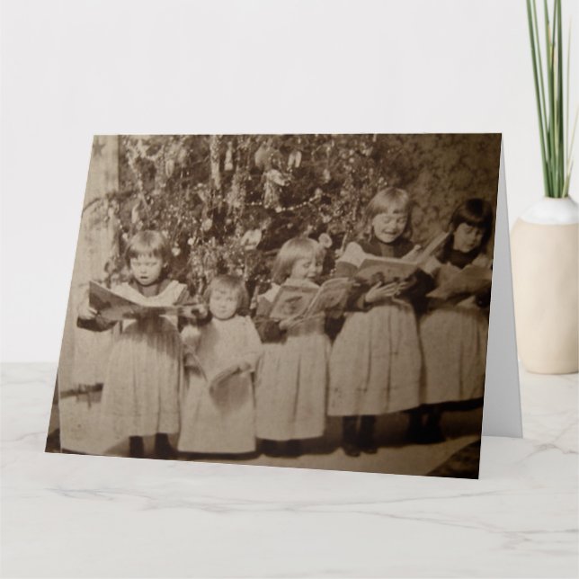 Tarjeta Vintage Christmas Carol Stereoview Card (Anverso)