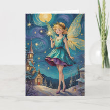 Vintage Christmas Fairy Personalizable