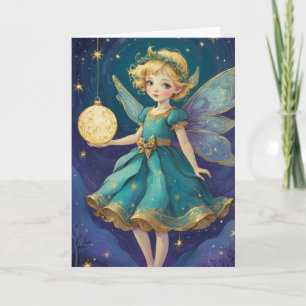 Tarjeta Vintage Christmas Fairy Personalizado Victorian
