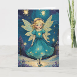 Tarjeta Vintage Christmas Fairy Victorialized
