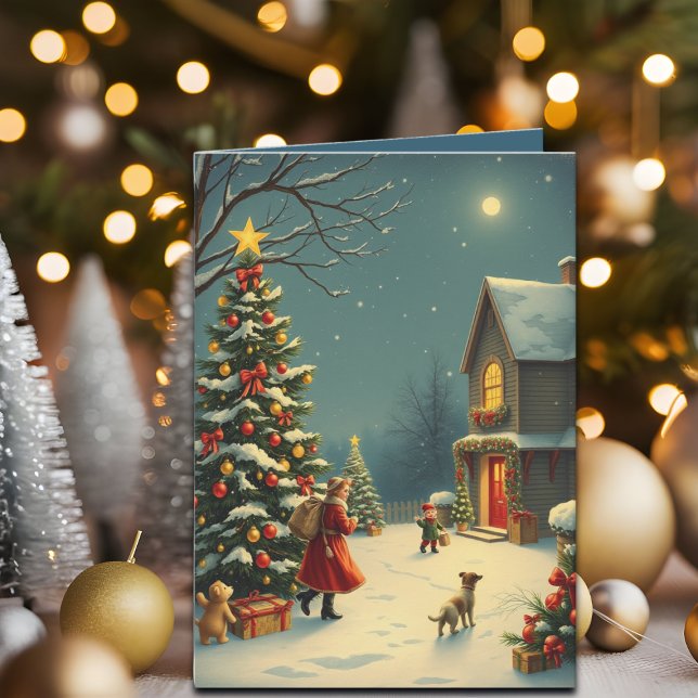 Tarjeta Vintage Christmas Illustration (Subido por el creador)
