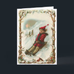 Tarjeta Vintage Christmas Winter Sled<br><div class="desc">Disfrute del espíritu de la temporada con nuestra encantadora carta de Navidades, inspirada en los nostálgicos diseños de los años 40. Esta vintage tarjeta navideña captura la calidez y la alegría de las tradiciones navideñas, lo que lo convierte en una deliciosa elección para enviar sentidos deseos a la familia y...</div>