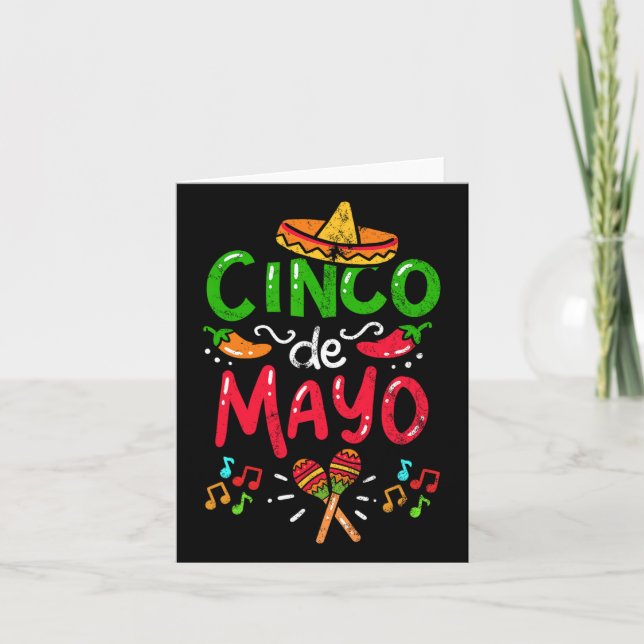 Tarjeta Vintage Cinco De Mayo México  (Anverso)
