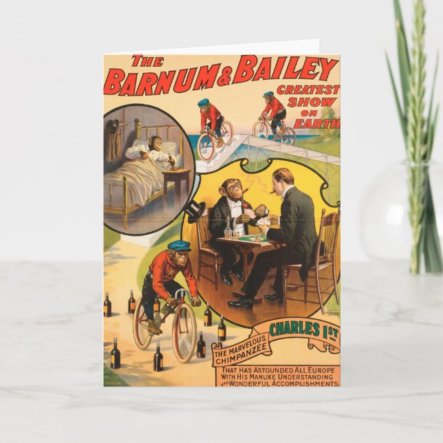 Tarjeta Vintage: Circo Barnum & Bailey - (Anverso)