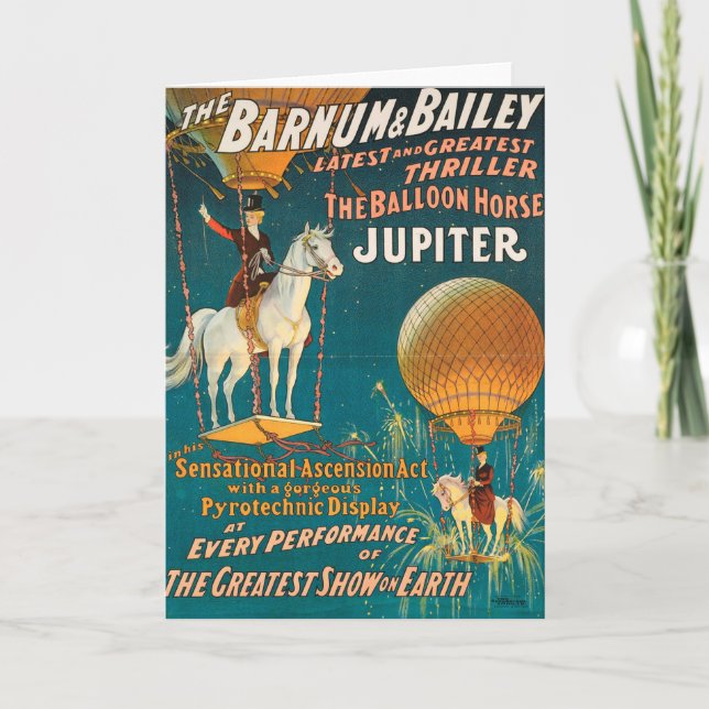 Tarjeta Vintage: circo Barnum y Bailey - (Anverso)