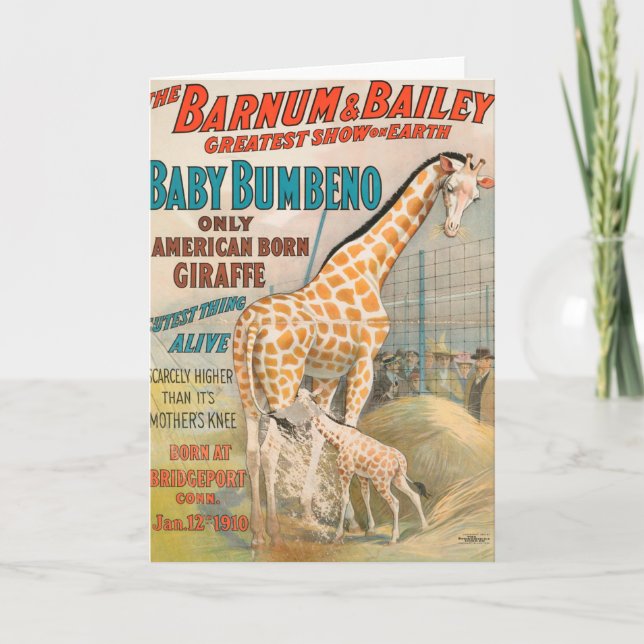 Tarjeta Vintage: circo Barnum y Bailey - (Anverso)