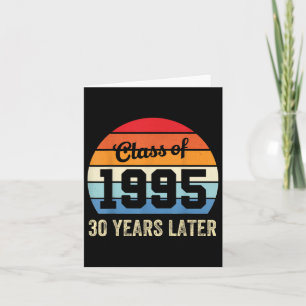 Tarjeta Vintage Cl De 1995 30 Años Después Reunión 30 Gra