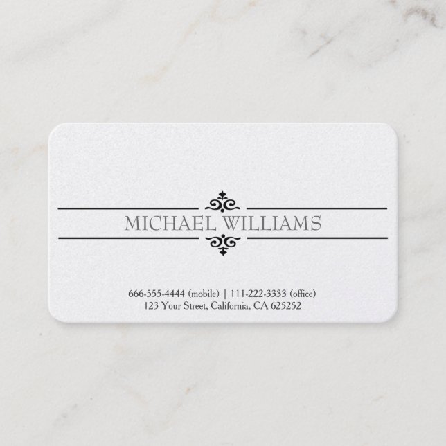 TARJETA VINTAGE CLASICA ELEGANTE CABALLERO (Anverso)