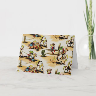 Tarjeta Vintage Cowboy Cowgirl Card