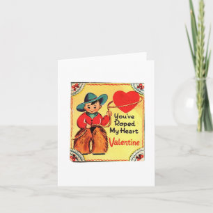 Tarjeta Vintage Cowboy Valentine