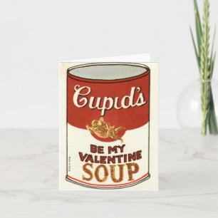Tarjeta Vintage Cupid Soup Valentine