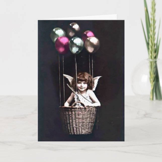 Tarjeta Vintage Cupido (Anverso)