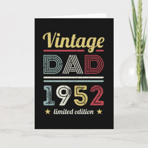 Tarjeta Vintage Dad 1952 70th Birthday Gift Men Retro