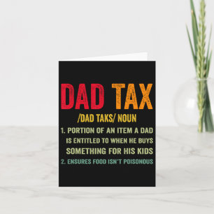 Tarjeta Vintage Dad Tax Definition Apparel cita para padre