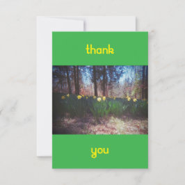 Tarjeta Vintage Daffodil Gracias