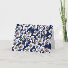 Tarjeta Vintage Daisies Daisy Garden Pattern Gardener