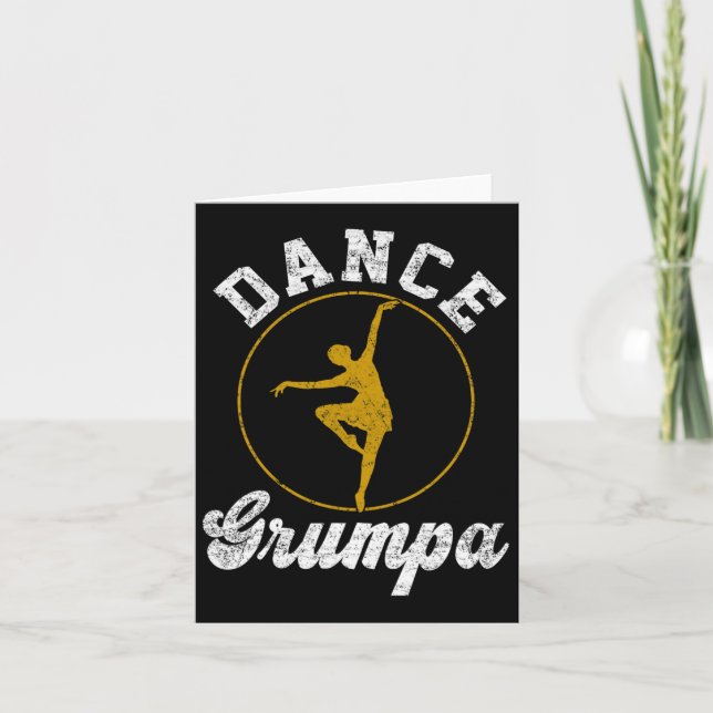 Tarjeta Vintage Dance Grumpa Dance Lover (Anverso)