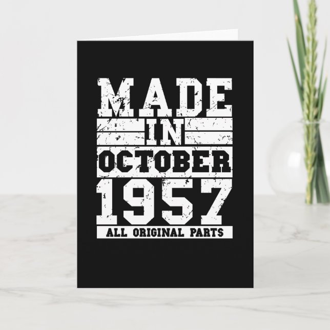 Tarjeta Vintage de 1957 cumpleaños (Anverso)