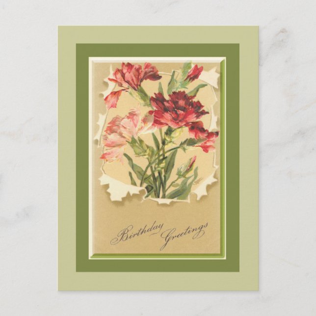 Tarjeta Vintage de Cumpleaños (Anverso)