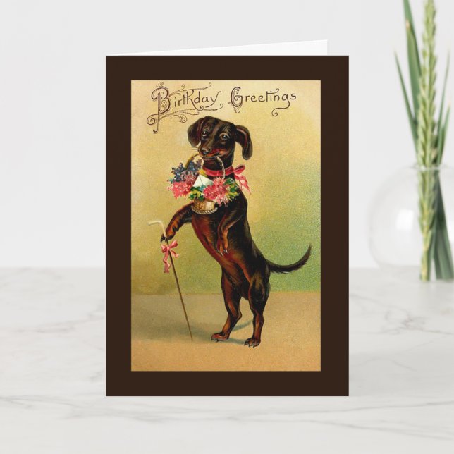 Tarjeta Vintage de Cumpleaños (Anverso)