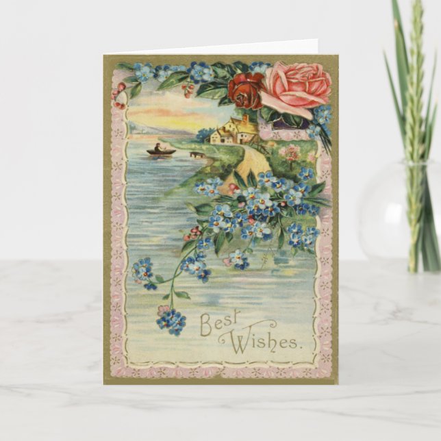 Tarjeta Vintage de Cumpleaños (Anverso)