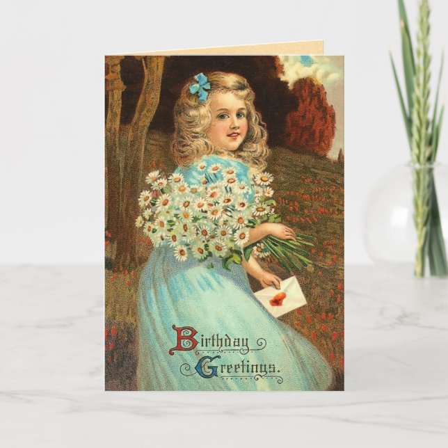 Tarjeta Vintage de Cumpleaños (Anverso)