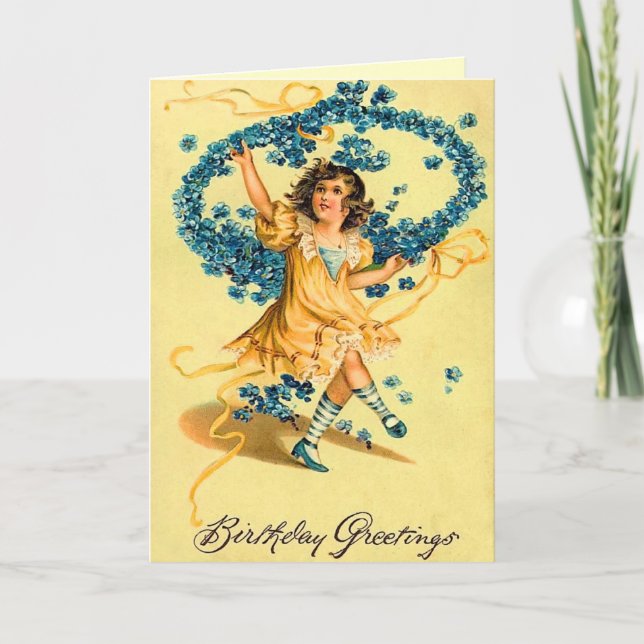 Tarjeta Vintage de Cumpleaños (Anverso)
